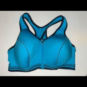Blue sports bra